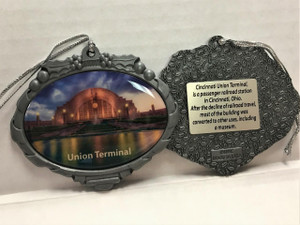Pewter Ornament, Union Terminal — Cincinnati gift basket by The Best of Cincinnati
