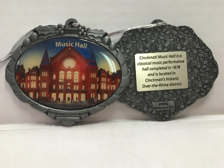 Pewter Ornament, Music Hall — Cincinnati gift basket by The Best of Cincinnati