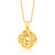 14k Yellow Gold Polished Love Knot Pendant with Ridges