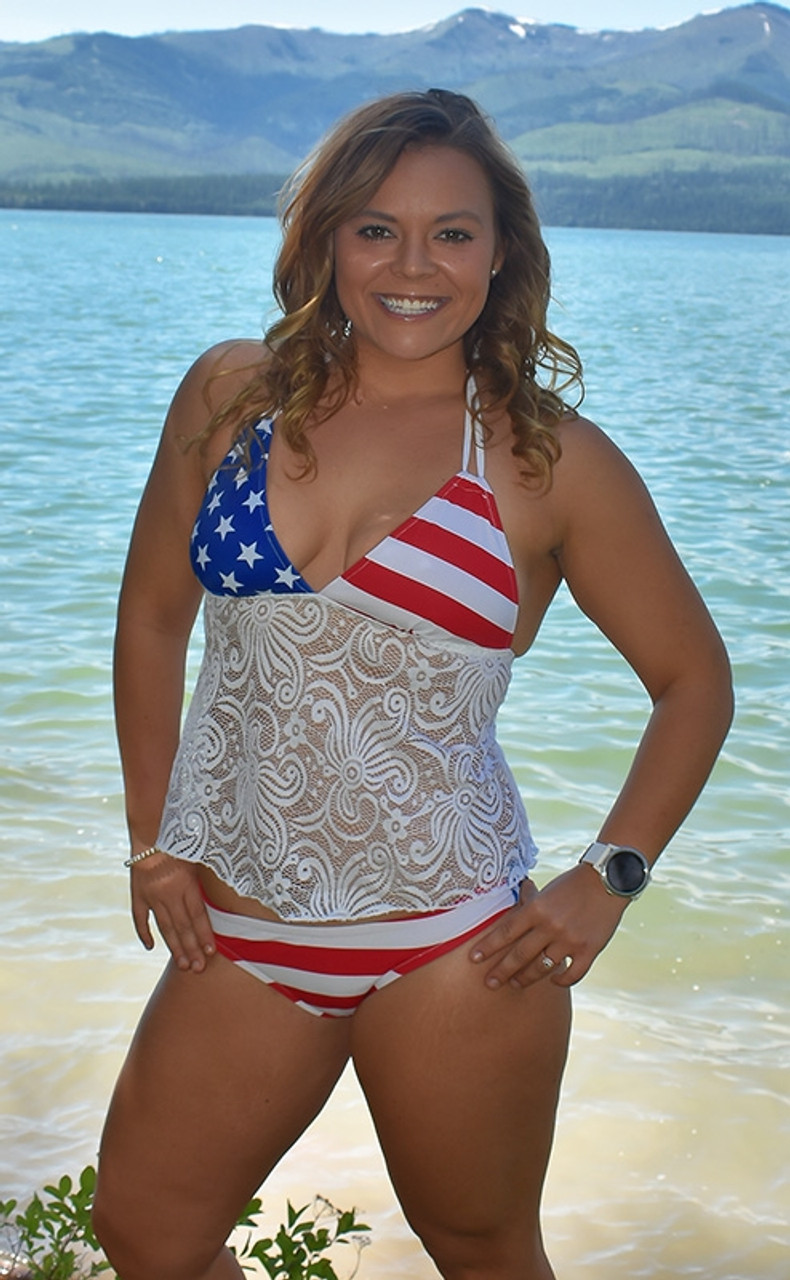 Patriotic deals tankini swimsuit