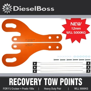 Recovery tow points for Toyota FJ Cruiser & Landcruiser Prado 150 Series