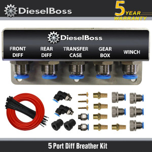 5-Port Diff Breather Kit with red hose for Mitsubishi Pajero Sport Triton 5-Port Diff Breather Kit with red hose for Mitsubishi Pajero Sport Triton
