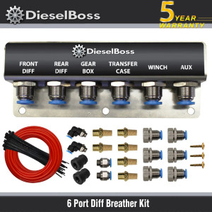6-Port Diff Breather Kit with red hose for Mitsubishi Pajero Sport Triton 6-Port Diff Breather Kit with red hose for Mitsubishi Pajero Sport Triton