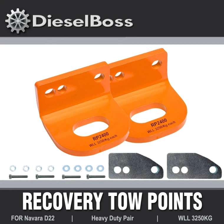 Recovery tow points for Nissan Navara D22 DX ST-R etc