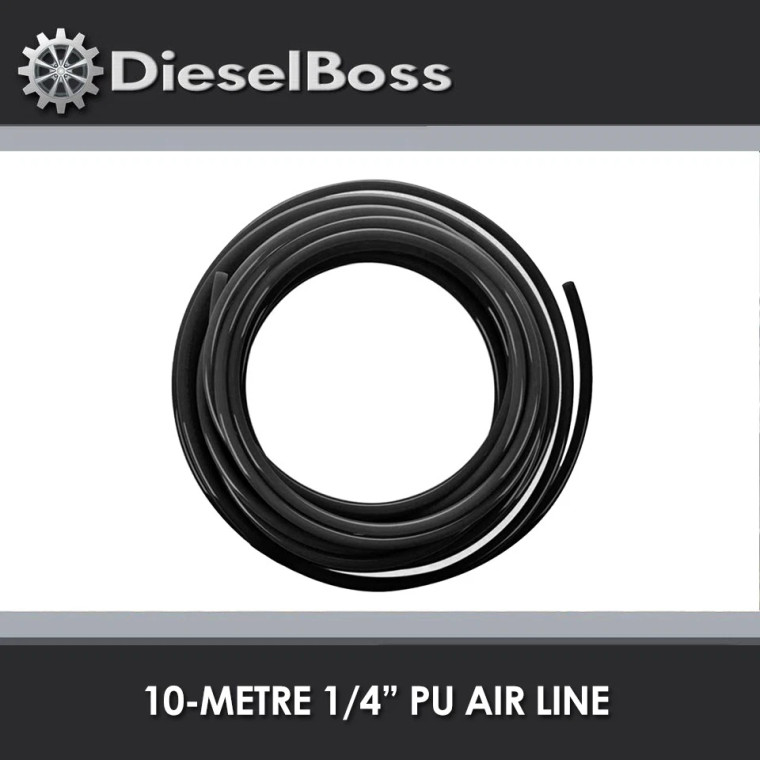 Air hose Pneumatic Polyethylene Tube black PU Hose Pipe 1/4" x 10 metre