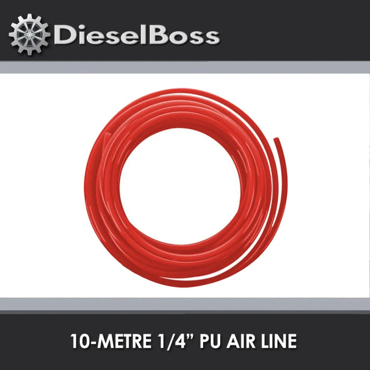 Air hose Pneumatic Polyethylene Tube red PU Hose Pipe 1/4" x 10 metre