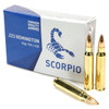 1000 Rounds Scorpio Ammo 223 Remington FMJ 55 Grain