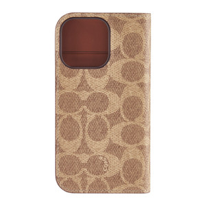 iPhone 16 Pro Coach Folio Signature C Case - Tan - 15-13365 iPhone 16 Pro Coach Folio Signature C Case - Tan - 15-13365