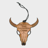 California Trail Wood Cow Skull Ornament