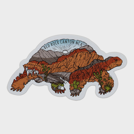 Red Rock Canyon NCA Desert Tortoise Sketch Decal