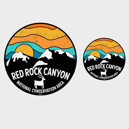 Red Rock Canyon NCA Bighorn Sheep, Mountains & Sunset Decal