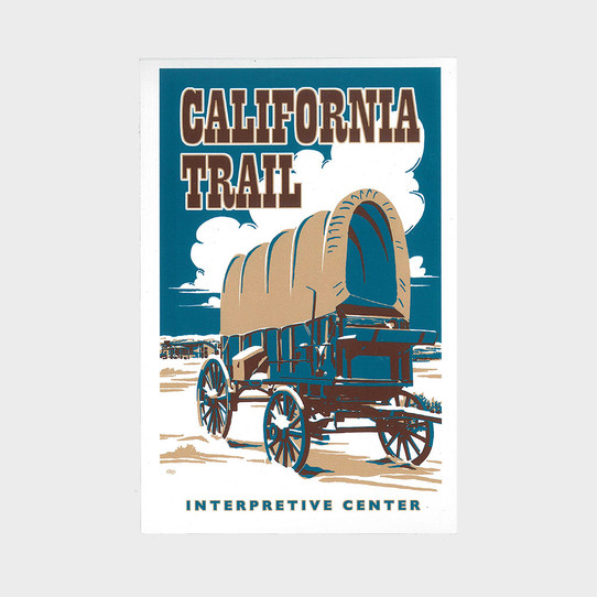 California Trail Wood Wagon Postcard