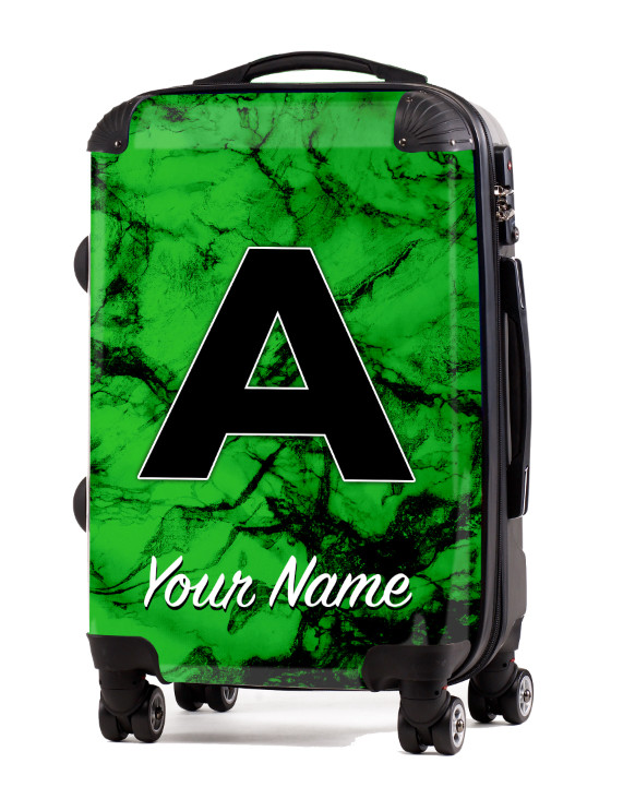 Cheer Luggage Personalized 24" Luggage Green Marble Design