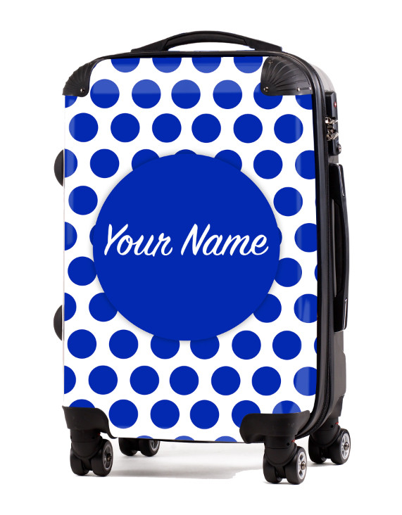 Baby Blue Polka Dots Personalized Backpack Cheer Luggage