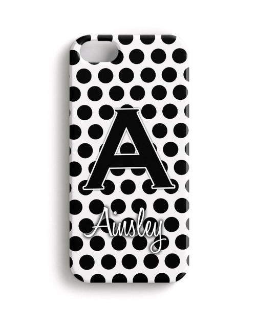 Black Polka Dots - Phone Snap on Case