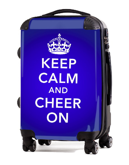 Keep Calm and Cheer On-BLUE 20" Carry-on Luggage