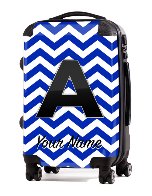 Blue Chevron - 24" Check-in Luggage