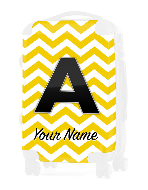 Yellow Chevron - Graphic Insert for 24" Check-in Luggage