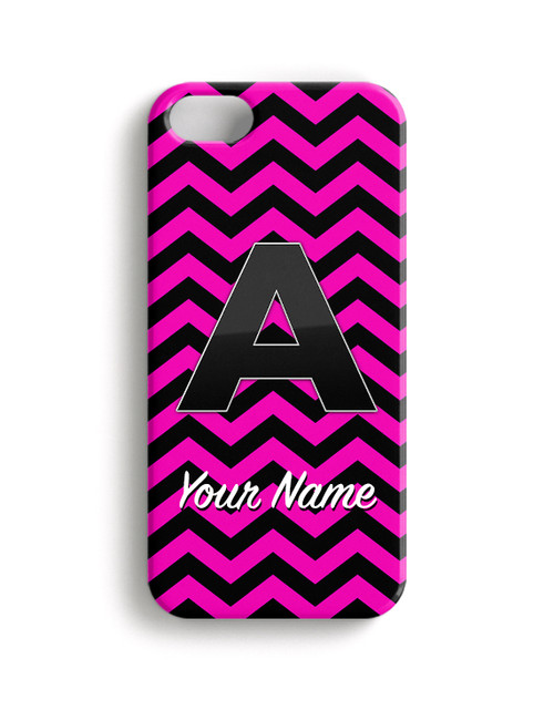 Pink-Black Chevron - Phone Snap on Case