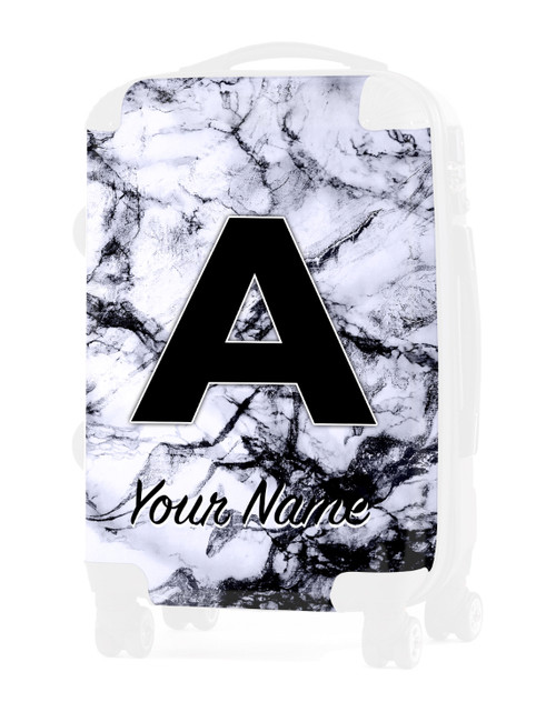 White Marble - Graphic Insert for 24" Check-in Luggage