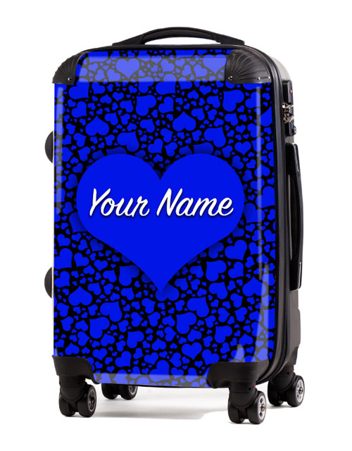 Blue-Black Hearts - 20" Carry-On Luggage