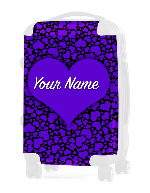 Purple-Black Hearts - Graphic Insert for 20" Carry-on Luggage