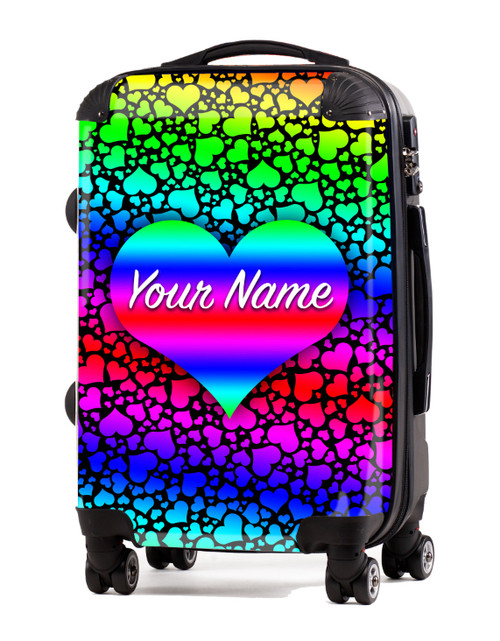 Rainbow Hearts - 24" Check-in Luggage