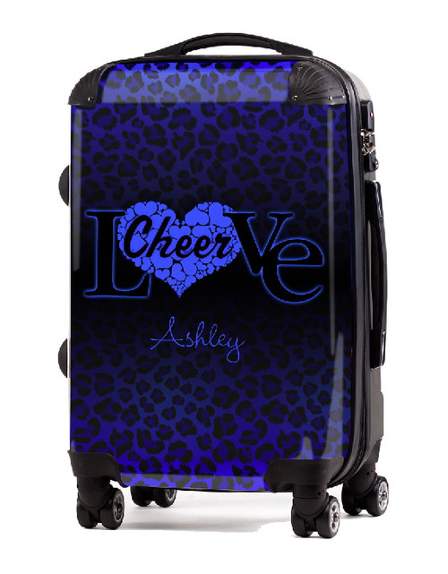 Love Cheer Blue Cheetah 24" Check In Luggage