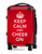 Keep Calm and Cheer On-RED 24" Check In Luggage