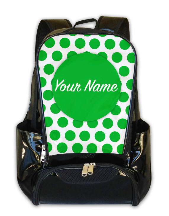 Blue Polka Dots Butterfly Print Backpack