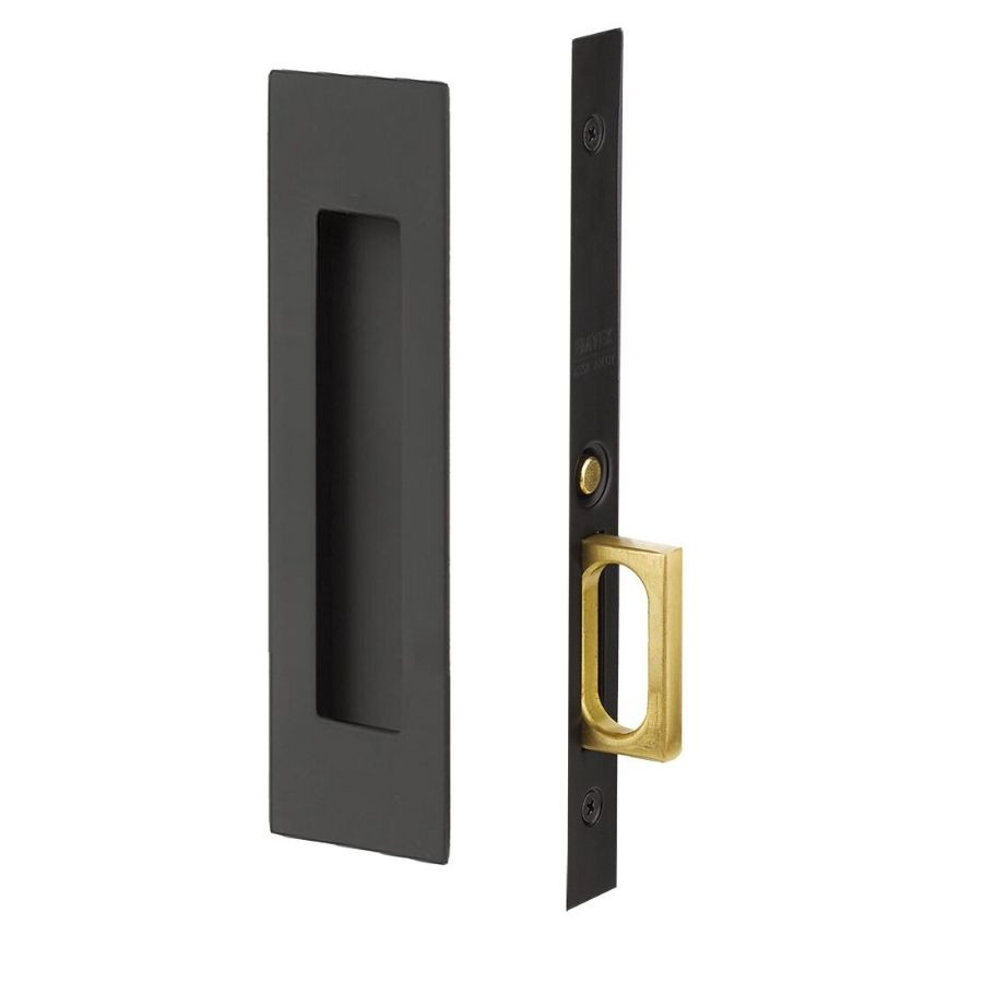 Emtek 2154 Narrow Modern Rectangular Mortise Passage Pocket Door Set