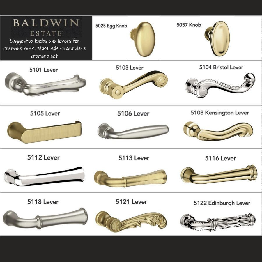 Baldwin 8106 Ornamental 8' Cremone Bolt