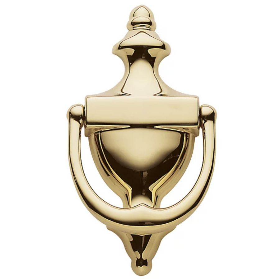 Baldwin Satin brass & black Colonial Door Knocker