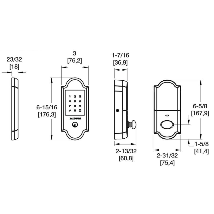 Y U#3。 Baldwin Estate 8235 Boulder Touchscreen Deadbolt