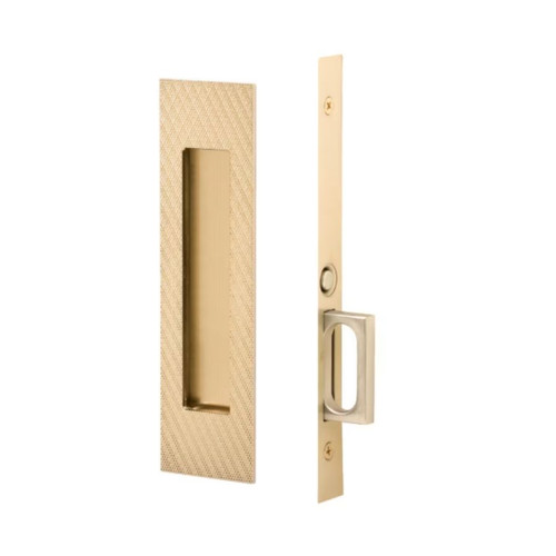 Emtek 2195 Knurled Narrow Modern Rectangular Mortise Privacy