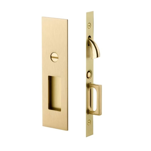 Emtek 2155 Narrow Modern Rectangular Mortise Privacy Pocket Door Set