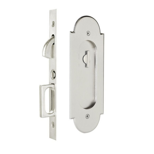 Emtek 2045 #8 Arched Mortise Privacy Pocket Door Set