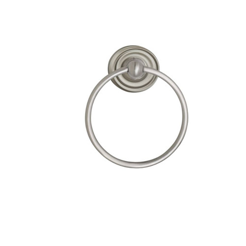 Traditional Brass Towel Ring with Regular Rose