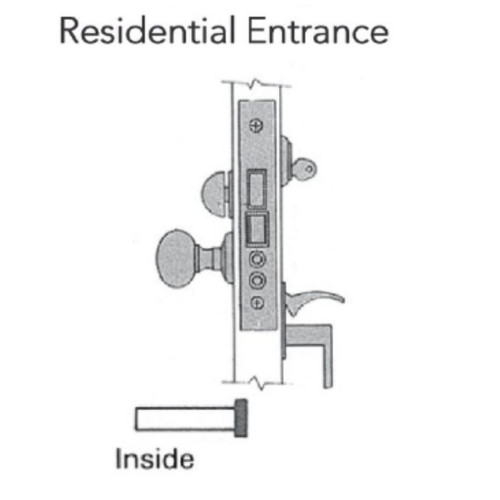 Baldwin 6020 Entrance Mortise Lock Body Handleset X Knob/Lever Standard Residential Entrance