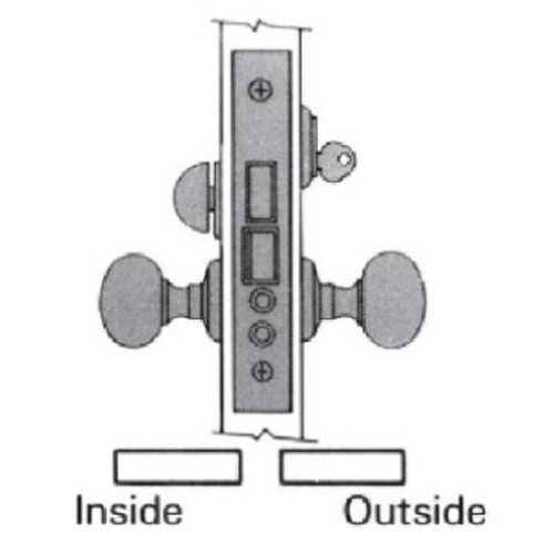 Baldwin 6301 Entrance Mortise Lock Body Knob x Knob / Lever x Lever
