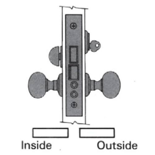 Baldwin 6375 Entrance Mortise Lock Body Knob x Knob / Lever x Lever - Entrance, Emergency Egress
