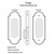 Emtek 2044 #8 Arched Mortise Passage Pocket Door Set