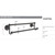 Traditional Brass 24" Double Towel Bar with Rope Rose