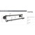 Traditional Brass 30" Double Towel Bar with Rope Rose