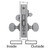 Baldwin 6800 Entrance Mortise Lock Body Knob x Knob / Lever x Lever
