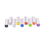 A collection of metallic flash drives in various colours, featuring rounded ends and attached loops for convenience.
