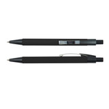 A metal pen set featuring the Orlando Mirror Pen in a sleek black design with a chrome accent.