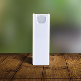 A white bottle of Whoosh Spray Screen Cleaner designed for cleaning screens. It has a sleek, minimalistic design.