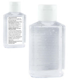 Clear, rectangular bottle of Splash Gel Hand Sanitiser with a flip-top cap, containing a transparent gel.
