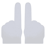 Full colour EVA foam hands in a raised position, featuring a smooth, soft texture and a logo.